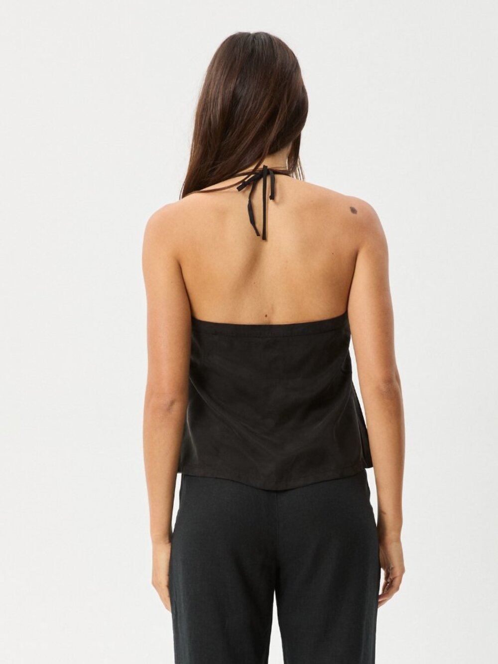 Afends Gemma Cupro Cami Top - Black - Size Large - Picture 3 of 5